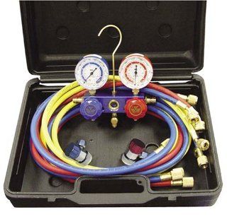 Mastercool 98661 Dual R 134A and R 12 Aluminum Gauge Set with 60" Goodyear Hoses and Manual Couplers: Automotive