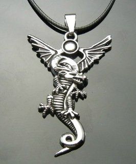 SALE OUT! Limited STOCK!! 2014 model TF813  55mm Flying Dragon Silvertone Metal Pendant Necklace Punk Rock Gothic: Health & Personal Care