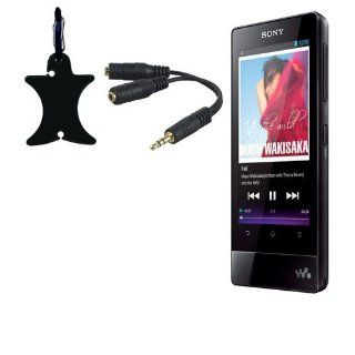 Sony NWZF806BLK NWZF 806BLK 32GB F Series Walkman Video MP3 + Headset Cord Organizer + Speaker & Headphone Splitter : MP3 Players & Accessories