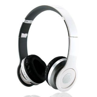 Gearonic Wireless Adjustable Over Ear Stereo Bluetooth Headphones with Volume and Track Controls for iPhone, iPod and MP3   Non Retail Packaging   White: Cell Phones & Accessories