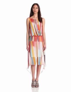 Plenty by Tracy Reese Women's Surf Shack Stripe Hi Low Surplice Dress at  Womens Clothing store: White Dresses