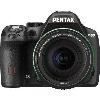 Pentax K 50 16MP Digital SLR Camera Kit with DA 18 135mm WR f3.5 5.6 Lens (Black) : Camera & Photo