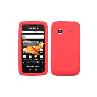 Samsung Galaxy Prevail M820 SPH M820 Red Soft Silicone Gel Skin Cover Case Cell Phones & Accessories