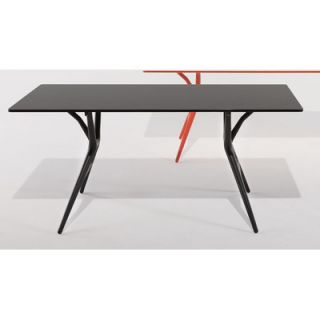 Kartell Spoon Dining Table 450X Finish: Black, Size: Small Rectangular