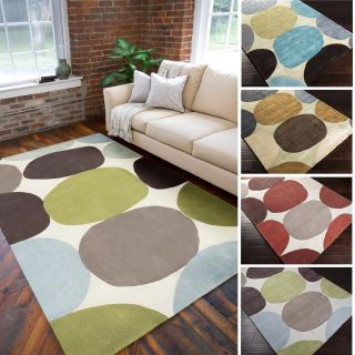 Surya Carpet, Inc. Hand tufted Large Dot Geometric Area Rug (8 X 11) Green Size 8 x 11