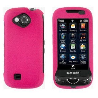 Hot Pink Rubberized Protector Case for Samsung Reality SCH U820: Cell Phones & Accessories