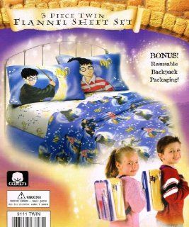 Harry Potter Sorcerer's Stone Twin Flannel Sheet Set + Bonus Backpack!   Bedding Collections