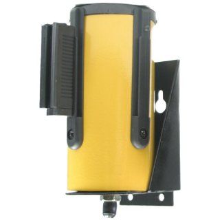 Accuform Signs PRB823YL Blockade Woven Polyester Wall Mount Retractable Belt Tape Barrier, 2" Width, Yellow Case/Yellow Belt Tape: Industrial Safety Rope Barriers: Industrial & Scientific