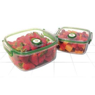 Fresh Choice Vacuum Sealed Food Container Set of 2: Kitchen & Dining