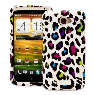 Fosmon MATT Series Snap On Rubberized Hard Protector Case Cover for HTC One X AT&T / Endeavor / Supreme   Multi Color Leopard: Cell Phones & Accessories
