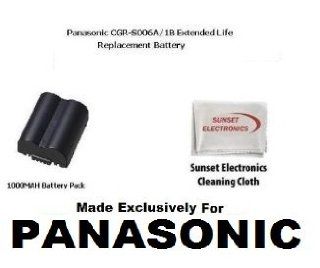 Extended Life Replacement Battery Pack For The Panasonic CGR S006A/1B 1000MAH for Panasonic Lumix DMC FZ30 DMC FZ35 DMC FZ38 DMC FZ50 DMC FZ7 DMC FZ8 DMC FZ28 DMC FZ18 + SSE Cleaning Cloth : Digital Camera Batteries : Camera & Photo