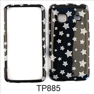 For Samsung Prevail M820 Case Cover   Glitter Stars Black TP885: Cell Phones & Accessories