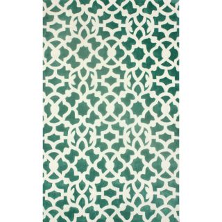 Nuloom Handmade Modern Lattice Trellis Green Rug (5 X 8)