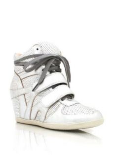 Metallic Wedge Sneakers: Fashion Sneakers: Shoes