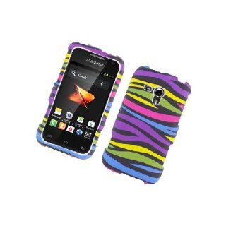 Samsung Galaxy Rush M830 SPH M830 Black Rainbow Zebra Stripe Cover Case: Cell Phones & Accessories