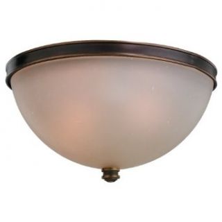 Sea Gull Lighting 75332 825 3 Light Warwick Ceiling Light, Smoky Parchment Glass Shade and Vintage Bronze   Flush Mount Ceiling Light Fixtures  
