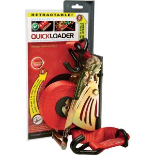 QuickLoader Retractable Tie-Down Strap — 15 Ft. L, 4,500-Lb. Breaking Strength, Model# QL4500