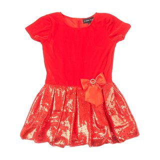 * Girls Red Bubble Skirt Dress Red Size 12 : 18 Months