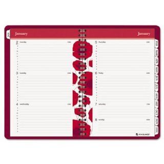 AT A GLANCE Poppies Weekly/Monthly Planner, 5 1/2 x 8 1/2, Red, 2013 : Appointment Books And Planners : Office Products