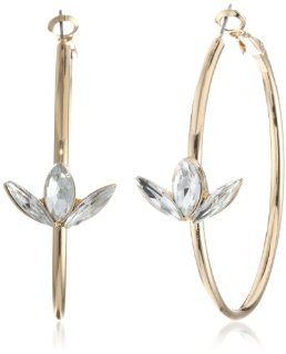 Shameless Jewelry "Eye Candy" Flower Crystal Hoop Earrings: Jewelry