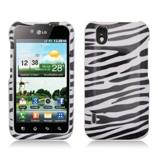 Aimo LGLS855PCIM005 Durable Hard Snap On Case for LG Marquee/Ignite LS855/P970   1 Pack   Retail Packaging   Zebra: Cell Phones & Accessories