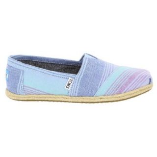 Toms   Womens Slip On Shoes In Blue Summer Stripes: Shoes