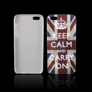 Ebest Keep Calm and Carry On  Union Jack Flag Hard Plastic Case Back Cover for Apple iPhone 5 5th: Cell Phones & Accessories