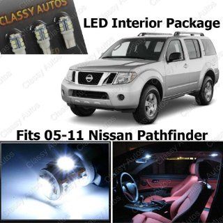 Nissan Pathfinder White Interior LED Package (8 Pieces): Automotive