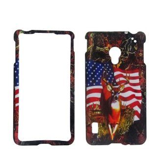 Lg Lucid 2 / Vs870 Camo Usa Deer Skin Hard Case / Cover / Faceplate / Snap on / Housing / Protector: Cell Phones & Accessories