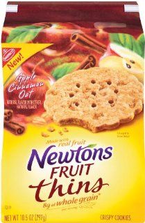 Newton Fruit Thins Apple Cinnamon Oat, 10.5 Ounce : Snack Party Mixes : Grocery & Gourmet Food