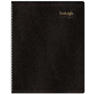 Brownline 2014 EcoLogix Monthly Planner, 14 Months (December 2013   January 2015), Twin Wire, Black, 8.875 x 7.125 Inches, 100% Post Consumer Recycled Paper (CB430W.BLK 14) : Appointment Books And Planners : Office Products