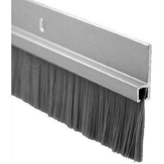 Pemko Door Bottom Sweep, Clear Anodized Aluminum with 1" Gray Nylon Brush insert, 0.25"W x 1.875" H x 36" L: Brush Door Seal Black: Industrial & Scientific