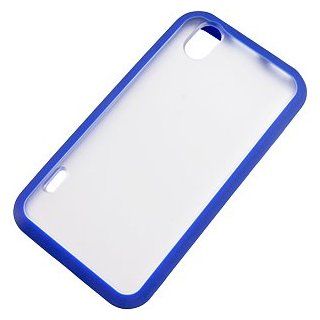 Aimo Wireless LGLS855PCTPU002 Hybrid Sensual Gummy PC/TPU Slim Protective Case for LG Marquee/Ignite LS855/P970   Retail Packaging   Blue: Cell Phones & Accessories