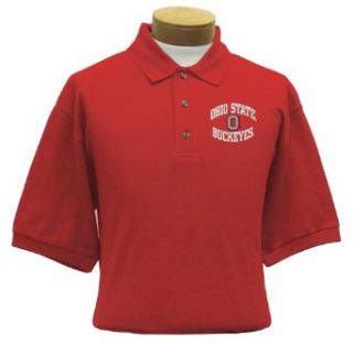 Ohio State Men's Embroidered Pique Polo Shirt (Large)  Sports Fan Polo Shirts  Clothing