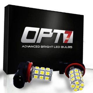 OPT7 5202 Advanced Bright 27 SMD LED Fog Light Bulbs   10000K Deep Blue   Plug n Play (Pack of 2): Automotive