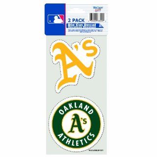 MLB Oakland Athletics 4 by 8 Die Cut Decal  Sports Fan Decals  Sports & Outdoors