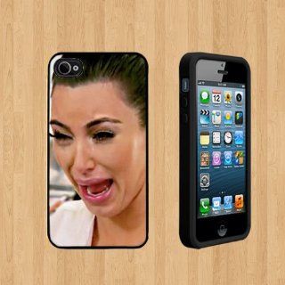 kim kardashian crying copy Custom Case/Cover FOR Apple iPhone 5 BLACK Rubber Case ( Ship From CA ): Cell Phones & Accessories