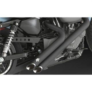 Vance And Hines Black Sideshots Exhaust System For Harley Davidson XL 883 (EFI)/XL 1200C (EFI)/XL 883C (EFI)/ XL 1200L (EFI)/ XL 883L (EFI)/XL 1200N (EFI)/XL 1200R (EFI) 2007 2008 / XL 883R (EFI) 2007 / XL 883/XL 1200R 2004 2006 / XL 883R 2005 2006: Automo