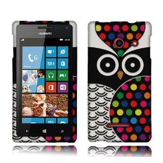 Huawei Ascend H883G Black Owl Rubberized Cover: Cell Phones & Accessories