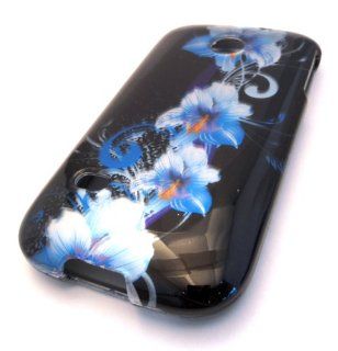 Straight Talk Huawei M865c Blue Hawaiian Flower HARD Case Skin Cover Accessory Protector: Cell Phones & Accessories