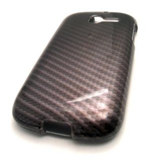 HUAWEI ASCEND Y M866 M866C Black ZigZag Carbon Fiber Design HARD Case Skin Cover Mobile Phone Accessory: Cell Phones & Accessories