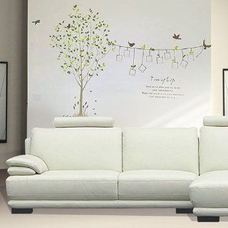 Photo Frame Leaves Tree Bird Removable Kids Room Art Mural Wall Sticker Decal   Decorative Wall Appliques  