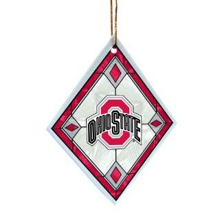 NCAA Ohio State Buckeyes Art Glass Ornament : Sports Fan Hanging Ornaments : Sports & Outdoors
