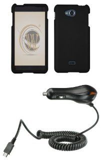 LG Spirit 4G MS870 (Metro PCS) Accessory Combo Kit   Black Hard Shield Case + ATOM LED Keychain Light + Micro USB Car Charger: Cell Phones & Accessories