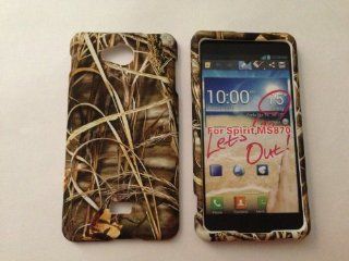 ADV CAMO REALTREE CAMOUFLAGE HUNTER DRY GRASS FOR LG SPIRIT 4G MS870 MS 870 METRO PCS RUBBERIZED HARD PROTECTOR COVER CASE / SNAP ON PERFECT FIT CASE Cell Phones & Accessories