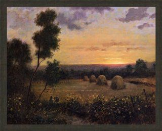 Haystacks At Dusk by Jon McNaughton Framed Art, Size 30 X 23.875   Prints