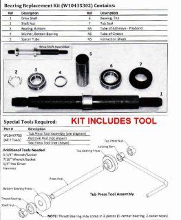 W10435302KIT Whirlpool Cabrio Washer Tub Bearing Repair Kit: Home Improvement