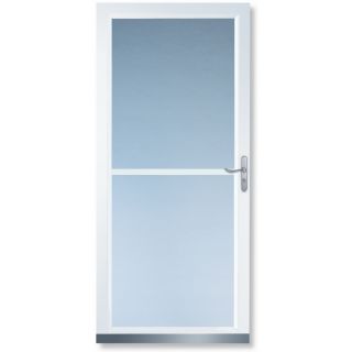 LARSON White Tradewinds Full View Tempered Glass Storm Door (Common: 81 in x 34 in; Actual: 80.71 in x 35.56 in)