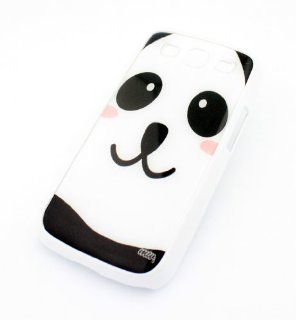 WHITE Snap On Case Samsung Galaxy S3 SIII i9300 S 3 III Plastic Cover   BLUSHING PANDA cute bear pink animal lover jungle pandamonium pink Cell Phones & Accessories