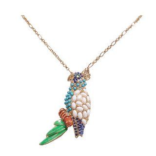 Jane Stone Funky Engagement Friendship Jewelry Statement Crystal Birde Necklace Beautiful Moden Exquisite Long Necklace Clothes(Fn0995): Jewelry